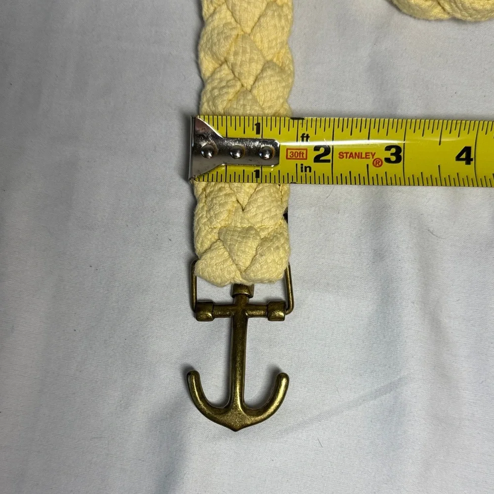 J Crew Yellow Braided Belt with Anchor Buckle. M/L - Picture 6 of 6